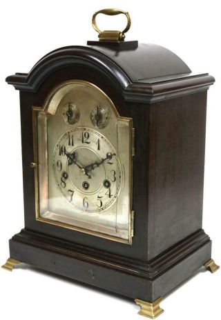 Antique Westminster Chime Musical Bracket Clock 8 Day Junghans Mantel Clock 2