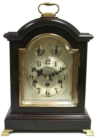 Antique Westminster Chime Musical Bracket Clock 8 Day Junghans Mantel Clock 5