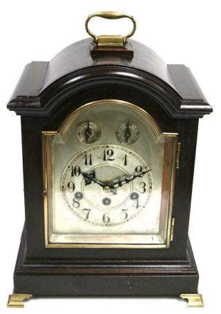 Antique Westminster Chime Musical Bracket Clock 8 Day Junghans Mantel Clock 6