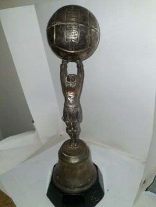 Rare Art Deco Lady Figure Trophy 1930s