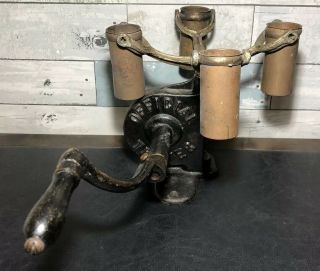 Antique Cast Iron Cream Dairy Milk Tester Hand Crank Cream Separator Centrifuge