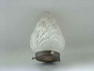 Art Deco Lamp Figure,  Flame Deco Lamp Shade.