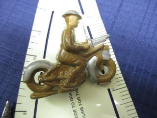 AMERICAN METAL TOY BARCLAY MANOIL SOLDIER ON MOTORCYCLE 4