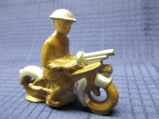 AMERICAN METAL TOY BARCLAY MANOIL SOLDIER ON MOTORCYCLE 5