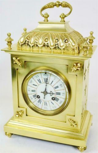 Stunning Antique French 8 Day Pierced Bronze Ormolu Ornate Cube Bracket Clock 5