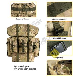 Military Alice Pack with Suspender Strap and Frame 1000D Nylon Mulitcam 5