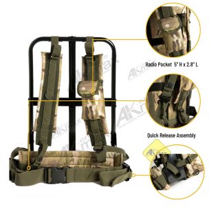 Military Alice Pack with Suspender Strap and Frame 1000D Nylon Mulitcam 7