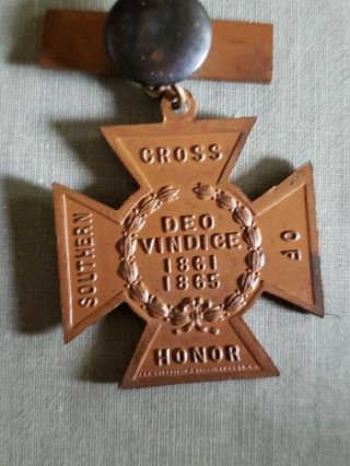 CIVIL WAR CONFEDERATE SOUTHERN CROSS OF HONOR UCV 7