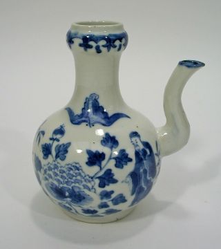 Chinese Blue & White Export Porcelain Kendi/ Drinking Ewer 18th / 19th Century