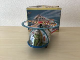 Tin Toy Space Helicopter Xz - 7 1960’s Made In Japan By Atc With Box