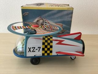 TIN TOY SPACE HELICOPTER XZ - 7 1960’s MADE IN JAPAN BY ATC WITH BOX 3