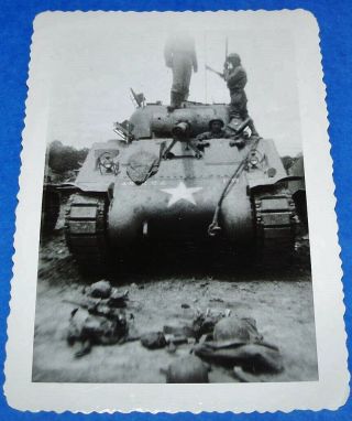 8 Ww2 Photos: 3rd Armored Division Sherman Tanks,  Crews