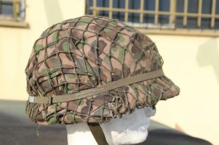 Austrian Army Steel Combat Helmet Clone M1 Us Army W/ Pea Pattern Camo Cover