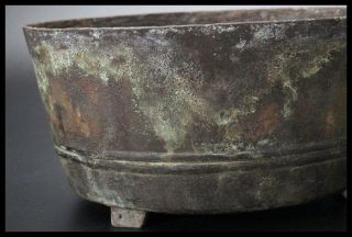 BI42 Japanese Antique Bronze Incense burner Censer Buddhist altar fitting 6