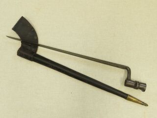 Civil War Model 1861 Springfield Musket Bayonet And Scabbard