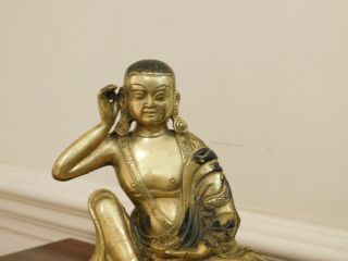 CHINESE BRONZE FIGURE OF A DEITY OR RELIGIOUS FIGURE. 2