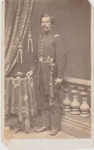 Civil War Cdv Soldier I.  D.  Bancroft 17th Mass.  Inf.