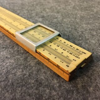 Early c 1900 A.  W.  Faber Boxwood Celluloid Calculating Slide Rule 7 Scale w Case 7