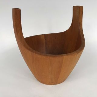 Dansk Denmark Mid Century Staved Teak Wood Viking Bowl By Jens Quistgaard