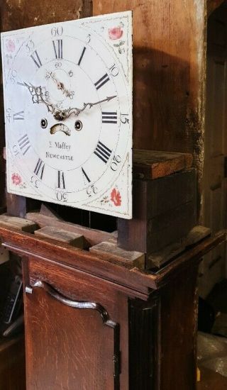A Georgian Cottage Oak and Mahogany longcase tallcase Grandfather Clock C1770 - 80 10