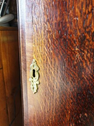 A Georgian Cottage Oak and Mahogany longcase tallcase Grandfather Clock C1770 - 80 9