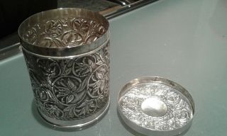ANTIQUE Islamic Persian? ? SILVER pot and cover 96grams 2