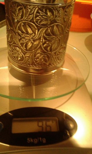 ANTIQUE Islamic Persian? ? SILVER pot and cover 96grams 6