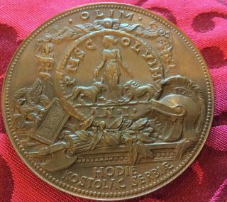 1894 Serbian commemorative medal IGNATIUS WEIFERT Pancsova 2.  25” bronze 2