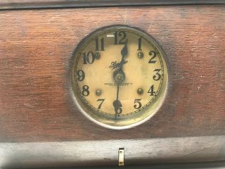 Antique Simplex Oak Time Recorder Clock Timeclock Champion Spark Plugs 2