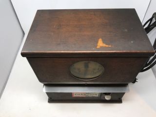 Antique Simplex Oak Time Recorder Clock Timeclock Champion Spark Plugs 4