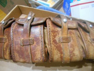 WW1 - WW11 LEATHER AMMO POUCH BELT 2