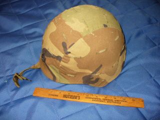 Us Army Pasgt Ground Troop Helmet W/woodland Camo Cover Corporal Pin L - 2 Large