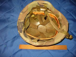US Army PASGT Ground Troop Helmet w/Woodland Camo Cover Corporal Pin L - 2 Large 5