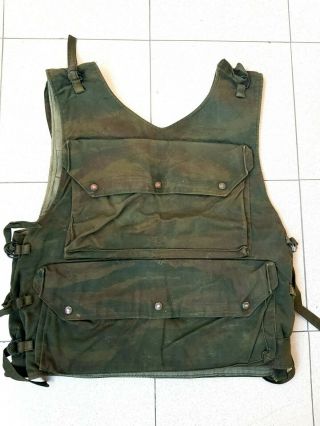 RARE Bosnian Serb Army green tigerstripe camouflage assault vest Serbian war 10
