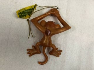 Vintage 1967 Russ Wallace Berrie Untouchables MONKEY Oily Jiggler with Tag 10
