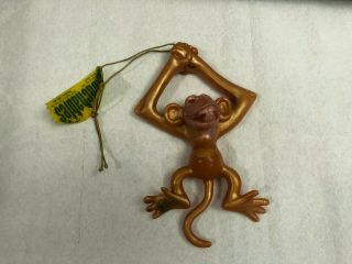 Vintage 1967 Russ Wallace Berrie Untouchables Monkey Oily Jiggler With Tag