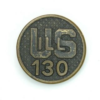 Authentic Wwi Illinois U.  S.  Army National Guard 130th Infantry Collar Insignia