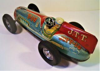 TIN FRICTION 1950 ' S OPEN WHEEL J.  T.  T.  - 14 RACER RACE CAR CUSTOMIZED NOMURA JAPAN 10