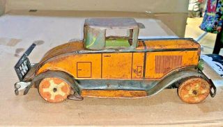 1920 ' s / 1930 ' s MARX TIN WIND - UP CADILLAC COUPE BALLOON CORD TIRES CAR 3