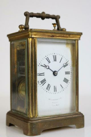 Antique French Carriage Clock With 2 Train Gong Strike & Repeat Dublin Retailer
