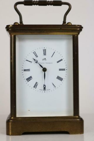 Large & Heavy Carriage Clock By Matthew Norman Of Swizerland Repair