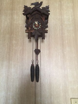 Antique Vintage Black Forest German Cuckoo Clock German Made 1 Day Restored