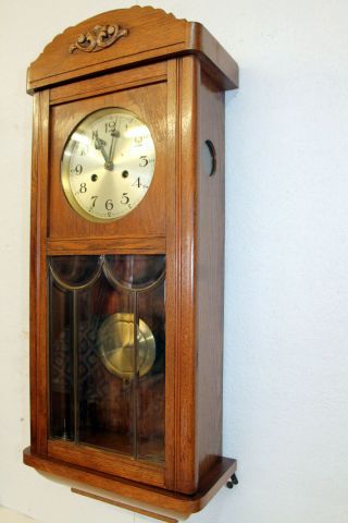 Antique Wall Clock Chime Clock Regulator 1920th Century