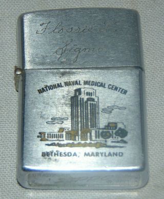 National Naval Medical Center Bethesda,  Maryland Zippo Lighter 1973 U.  S.  Navy 2