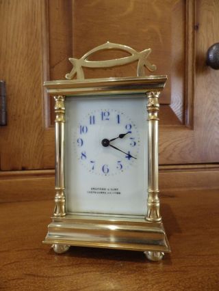 French Carriage Clock Rare Art Nouveau Style Case Stunning Dial Fully Restored