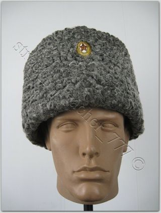 Ussr Sheepskin Hat Soviet Russian Army Colonel Winter Hat Astrakhan Fur