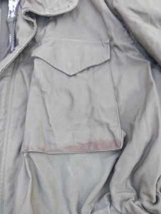 Vietnam ERA M - 65 US ARMY FIELD JACKET Coat XL 1970 UNIFORM WAR DATE RARE SIZE 2