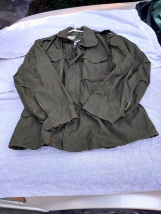 Vietnam ERA M - 65 US ARMY FIELD JACKET Coat XL 1970 UNIFORM WAR DATE RARE SIZE 4