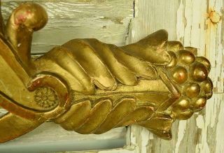 Sublime Antique French Carved Wood Gilded Mount / Pediment / Ciel De Lit,  19th C 5