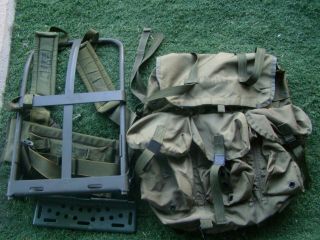 Vietnam Era Lc 2 Alice Pack W/ Frame W/straps